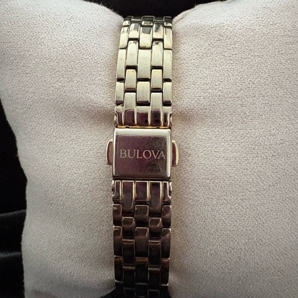 Ladies' Bulova Crystal Accent Gold-Tone Watch and Bangle Set (Model: 98X115) - Picture 3 of 4